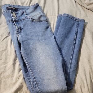 Fashion Nova High Rise Blue Jeans Classic Style